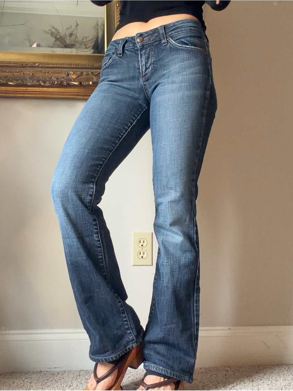 Joe's Jeans The Honey Low Rise Wide Leg Denim - Size 25